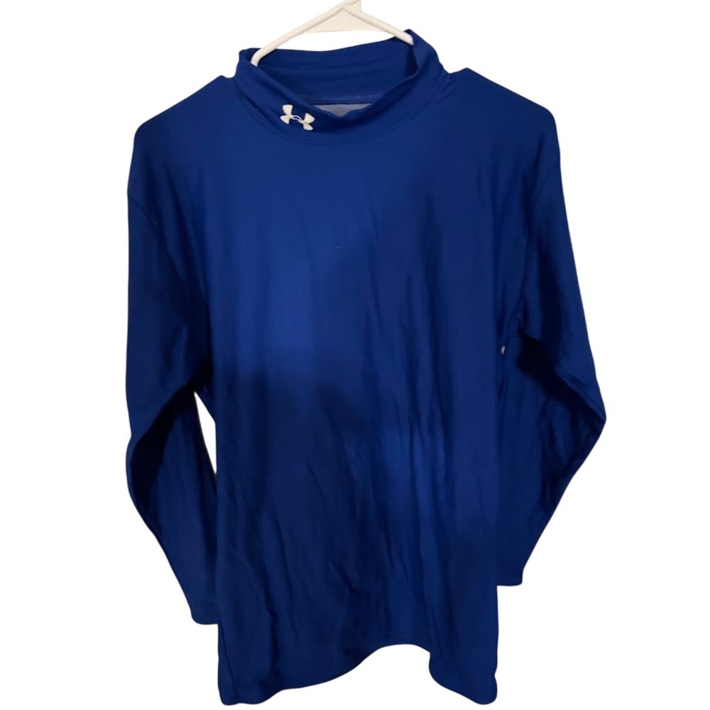 Under Armour ColdGear‎ Mens XXL Blue Mock Neck Long SleeveCompressionG0265
